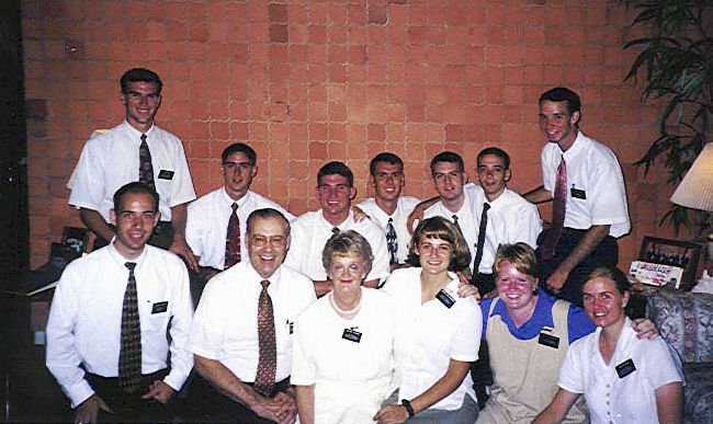 (L-R) Bruce Holt, ?, Bo Roundy, ?, Jared Robertson, Rhett Dabbling, Daniel Stone, ? Stuart, Vanese VanWagoner (sp?), Camille Stevens, Holly Heap
Grant McChesney
19 Aug 2001