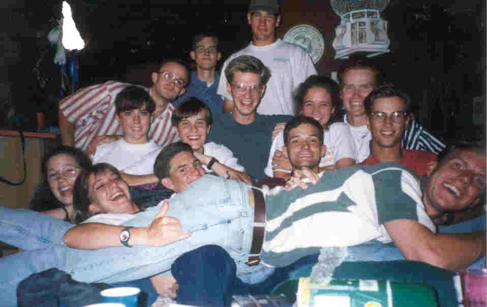Here is a bunch of us having fun on a sleep over at Elder Hart's Cabin. It was weird to see the Sisters in their sleep attire
Shane Colby Leavitt
05 Jan 2002