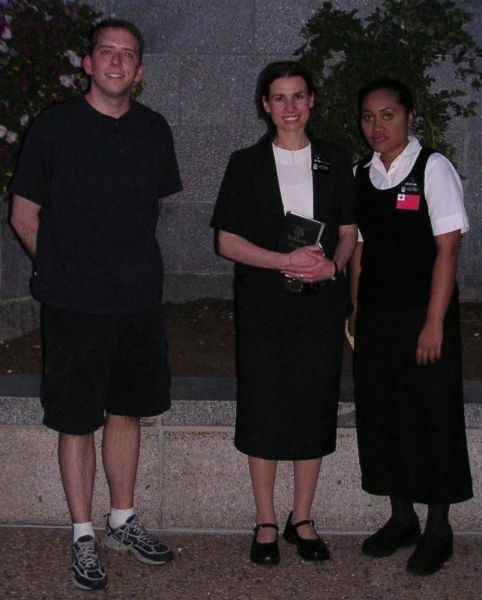 Michael Buck finds Sister Iulia Grigoras from Bacau serving on Temple Square.
Michael D Buck
27 Jun 2004