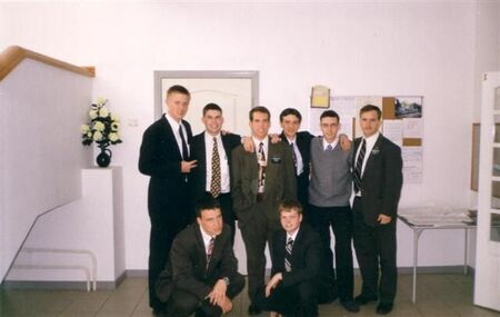 This is the Zelenograd District, circa 1999. In the picture are elders Dibble, Christensen, Cerdiukov, Hansen, and a couple more.
James Moroni Christensen
11 Oct 2003