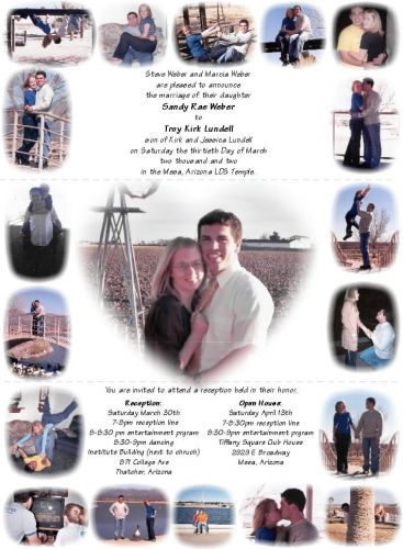 Yep!  I am getting hitched.  This one is definitly an assett.  If any are in Arizona at those times, you are welcome to attend
Troy Kirk Lundell
24 Mar 2002