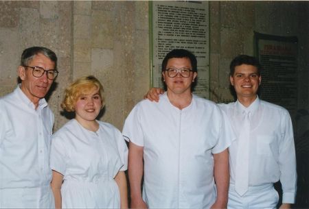 This is the first baptism in Vladivostok.<br>
(Elder Babcock, Veronika Grabkina, Leonid Paukov, Elder Kemp)
Mission Network
27 Jul 2003