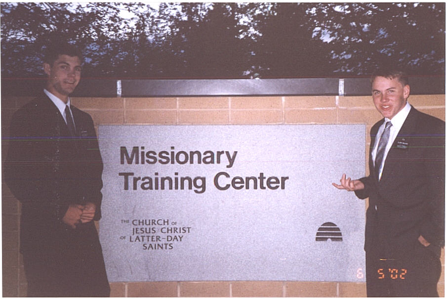 Elder Aaron Chapman and Elder D. Russell Walker in the Provo MTC, May 6, 2002.
Rusty  Walker
24 Jun 2002