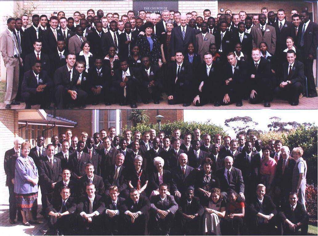 Elder/Sister Nelson & Elder/Sister Snow visits Cape Town Mission. Nov 2004. (All Cape Town missionarys except for 8 in Namibia).
Top: East London      Bottom: Cape Town
Michael Brad Roberts
10 Mar 2004