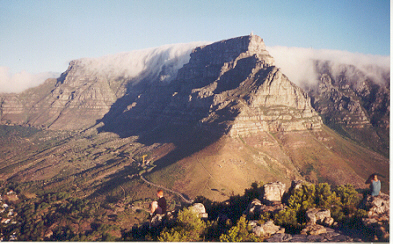 Hey, even God has to set the table.  Truly one of the world's natural wonders.  [As seen from the top of Lion's Head].
Bill  Peavoy
31 Aug 2001