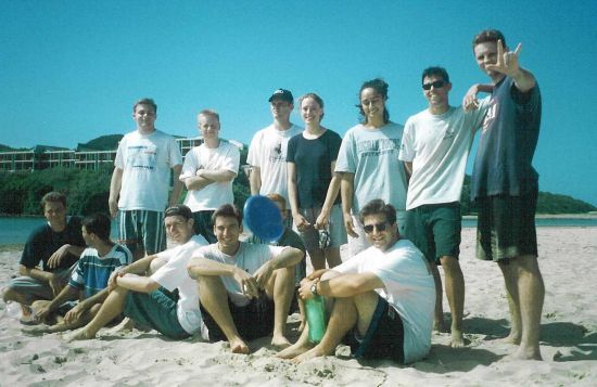 District P-Day at the Nahoon, notice the frisbee in front of Shwartz.
James Eugene Brown
25 Nov 2002