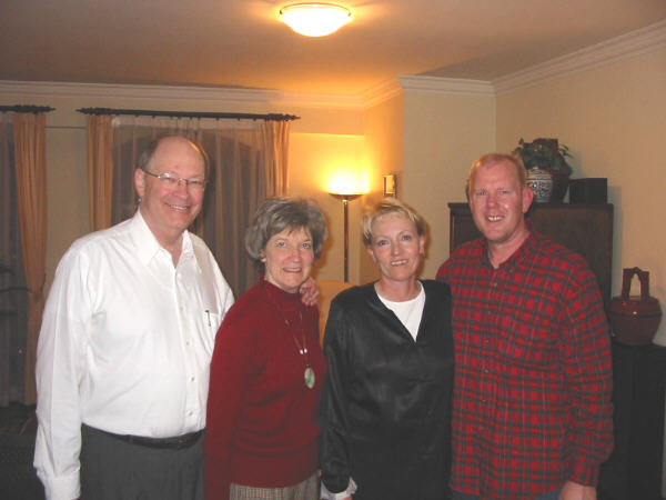 President & Sister Nielson visit Bob & Gloria DeWitt (Gloria Robertson) in their home in  Shanghai, November 2003
Robert (Bob) C. DeWitt         杜維浩
18 Mar 2005