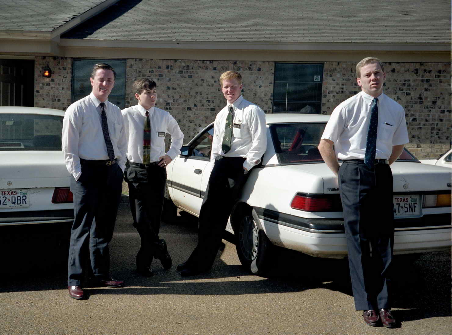 On Splits in front of missionaries apartment in Pittsburg Texas - Spring 1990 (l to r) Elder Queen, Heyward, Lyman, Nelson (Texas Dallas Missionaries)
Robert  Heyward
25 Jun 2008
