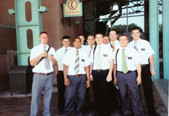 Back row from left: Elders Hakes, Harris, Danields Hutchingson, Smith Herbert. Front: Edmunds, Tonga, Fifield, Madsen
Joshua David Madsen
02 Sep 2002