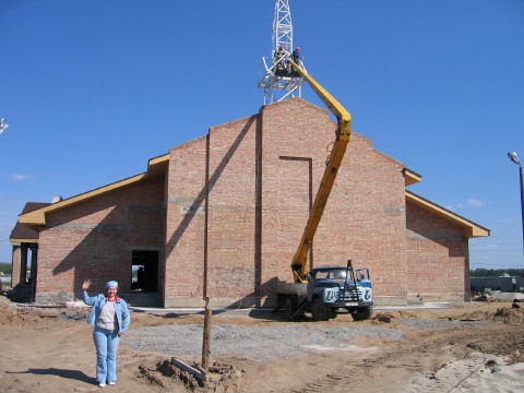 This is Lena Nazarenko from Zap when we visited the Kiev Temple site and saw the chapel that is 1/2 finished
James  Clarkson
23 May 2005
