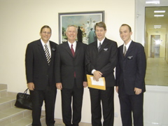 Elder Olson is to the right, followed by President Neuenschwander of the area presidency, then president Anderson, and me.
Samuel Baugh Hislop
12 Mar 2006