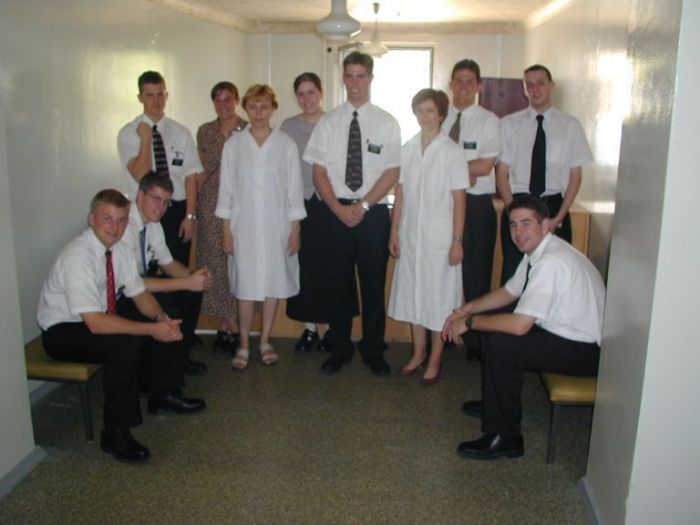 My group on our first day in Ukraine just after we got our AIDS test....Elders Heiner, Hawkins, Harper, Sisters Sears and Morris, Elders Brooks, Forsgren, Stogarenko and DD Christiansen, with a couple of doctors. July 2001 (submitted by Heather Morris)
Dan Cramer
22 Sep 2003