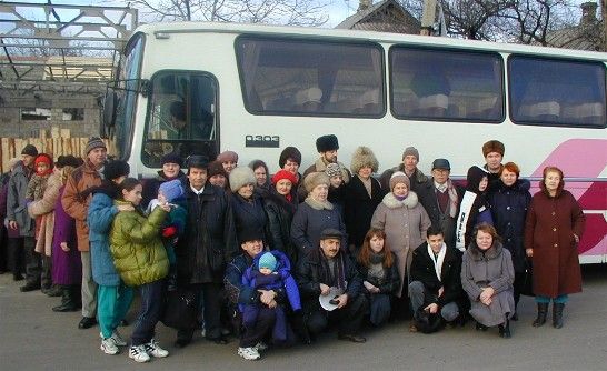 Some daithful Donetsk members getting ready for the long and expensive trip to the Temple in Germany. These people are heroes.
Heather Hokanson
12 Nov 2003