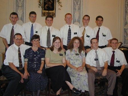 My first Zone...Elders Shmurak, Mann, Bowles, Mealey, Dickson, Christensen, McQueens, Sisters Morris and Romash, and Elders Gibbons and Day. A great group.
Heather Hokanson
12 Nov 2003
