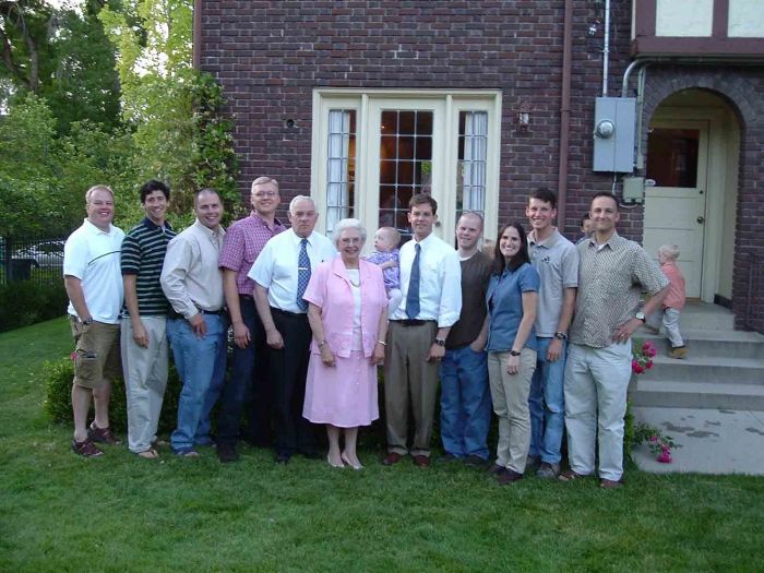 On Sunday, June 5 2005, a bunch of old missionaries who served under President Merrill gathered at Jonathan Freedman's home in SLC, to swap stories and compare hair loss. Left to Right: Jared Snider, Jonathan Freedman, Blake Goddard, Chris Williams, President and Sister Merrill, Josh Stewart, Joshua Scott, Tara McKinnon (Hinckle), Ben McKinnon (McKinnon), Lafe Harris
Jared Lee Snider
10 Jun 2005
