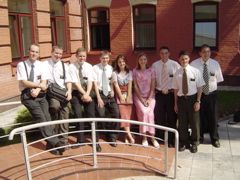 A whole bunch of awesome missionaries. In the middle is Nastya of Kharkov/Sumi, and sister Anderson (president's daughter).
Samuel Baugh Hislop
14 Mar 2006