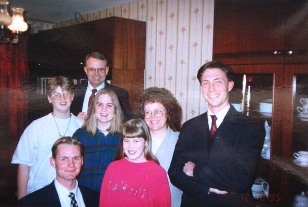 12/10/95.  This was taken in Minsk a little before my last Christmas in the mission.  President Lamont is in the back row.  Middle row left to right:   Mark?, Sara, Sister Lamont, Elder Sycamore.  Front: Elder Hunt and Katie Lamont.  Sorry if I messed up any names Lamonts.  It has been ten years
David Lee Sycamore
06 Apr 2005