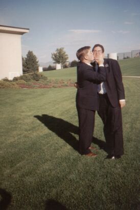 Elder Leukhardt and Elder Flynn, at the Provo Temple, August 1997
Andrew K. Leukhardt
18 Nov 2002