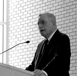 Elder Wayne M. Hancock, a former member of the Second Quorum of the Seventy, addresses the BYU-Idaho student body and faculty at Tuesdays devotional. Scott Cameron / Scroll
Kathy Wasden
11 Nov 2002