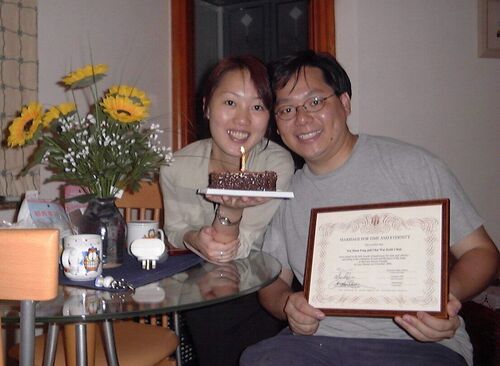 My 1st wedding anniversary in 2000
Kenny Yui Moon Fong
25 Jan 2004