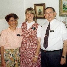 April 1993. President and Sister Hoffman with the web master the day before she flies home to the States.  The mission home was called 