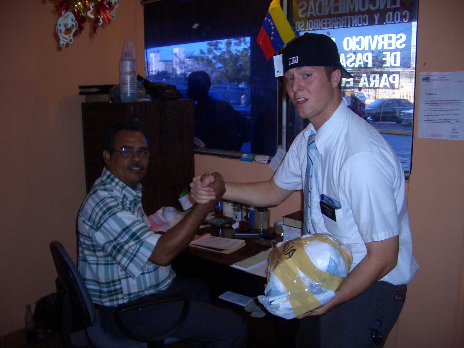 Ever wondered about what happened to your missionary's mail once it left your hands?  Ooops.
note: hat was used for cool-lookin' photo purposes only!
Nate T. Nelson
12 Sep 2005