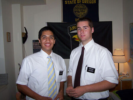 Elder Montoya and Elder Milne, assigned to the Third Ward, visiting John Mallernee at the Armed Forces Retirement Home.
John Robert Mallernee
13 Oct 2008