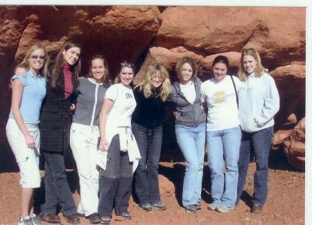St. George over President's Day Weekend, L to R:  Kelli Nielson, Lori Osmond, Christina Larsen, Susi Jahn, Katie Potts, Jenni Rampton, Melanie Small, Rachelle Wright
Jennifer  Rampton
26 Jun 2004