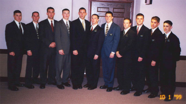 A pic of a bunch of Elders, form the left:E. Downs, E. Heppler, E. Wilson, E Horsley, E Murray, E. Rydalch, E. Goats, E. Miller, E. Ingles, E. fluckeger, E. Rayl
Shelby  Rayl
08 Mar 2002