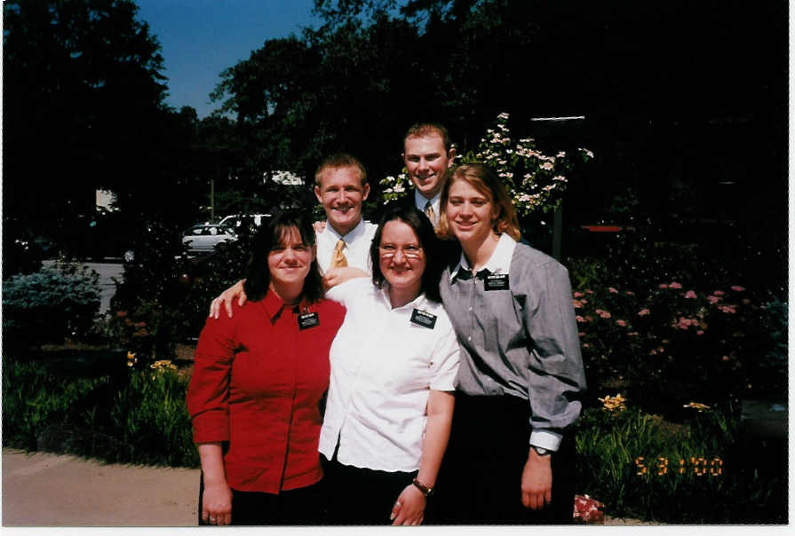 May 31, 2000 - Sister Michelle Huppi, Sister Elizabeth Pears, Sister Christi Nelson, Elder Elder, Elder Smith
Elizabeth 